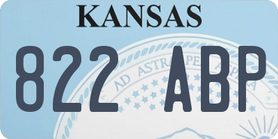 KS license plate 822ABP