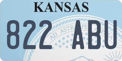 KS license plate 822ABU