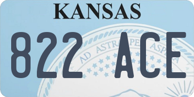 KS license plate 822ACE