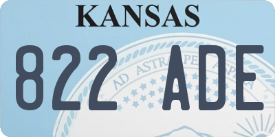 KS license plate 822ADE