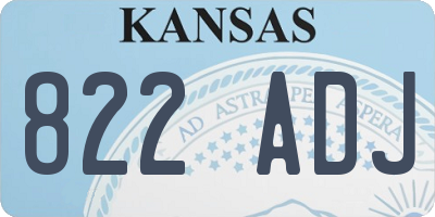 KS license plate 822ADJ