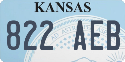 KS license plate 822AEB
