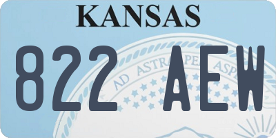 KS license plate 822AEW