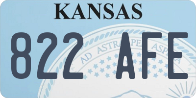KS license plate 822AFE