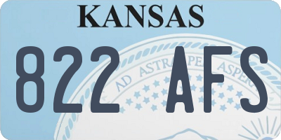 KS license plate 822AFS