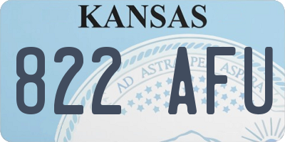 KS license plate 822AFU