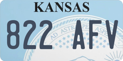 KS license plate 822AFV
