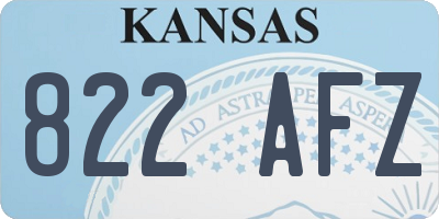 KS license plate 822AFZ