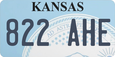 KS license plate 822AHE