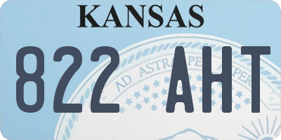 KS license plate 822AHT