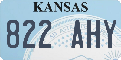 KS license plate 822AHY