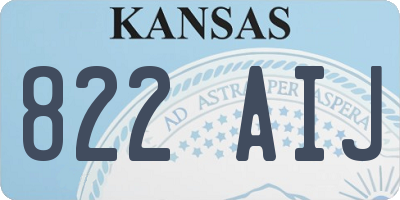 KS license plate 822AIJ