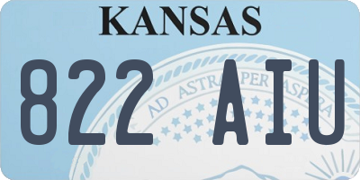 KS license plate 822AIU