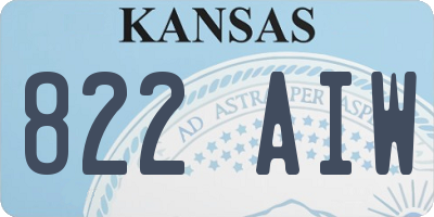 KS license plate 822AIW