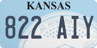 KS license plate 822AIY