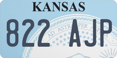 KS license plate 822AJP