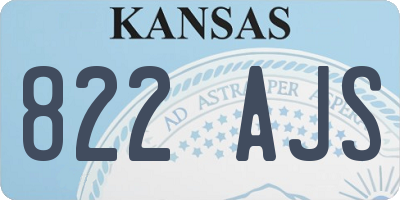 KS license plate 822AJS