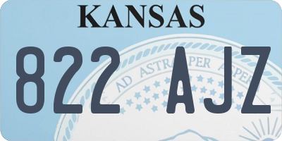 KS license plate 822AJZ