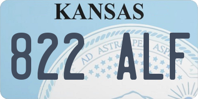 KS license plate 822ALF