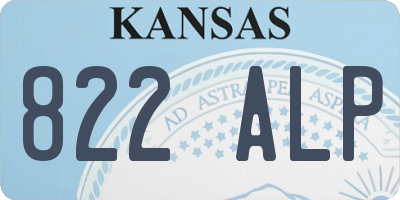 KS license plate 822ALP