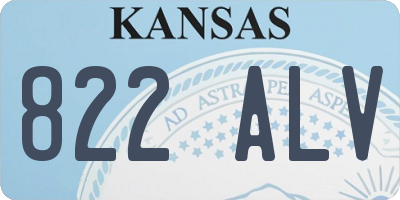 KS license plate 822ALV