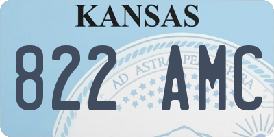 KS license plate 822AMC