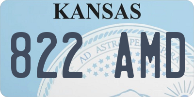 KS license plate 822AMD