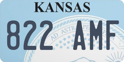 KS license plate 822AMF
