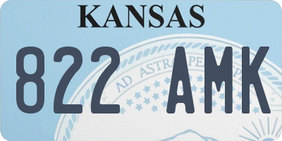 KS license plate 822AMK