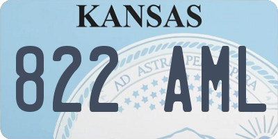 KS license plate 822AML