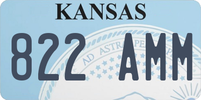 KS license plate 822AMM
