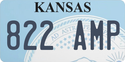 KS license plate 822AMP