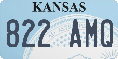 KS license plate 822AMQ