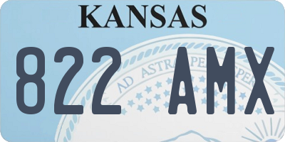 KS license plate 822AMX