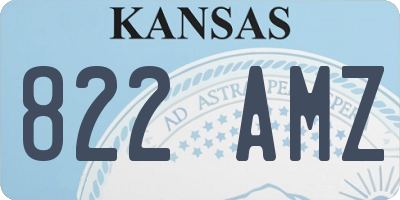 KS license plate 822AMZ