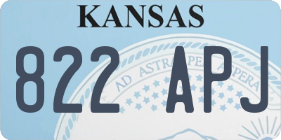 KS license plate 822APJ