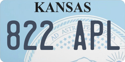KS license plate 822APL