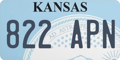 KS license plate 822APN