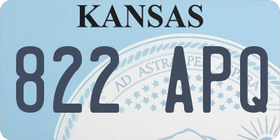 KS license plate 822APQ