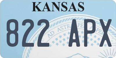 KS license plate 822APX