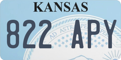 KS license plate 822APY