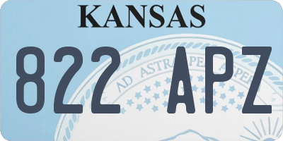 KS license plate 822APZ