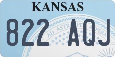 KS license plate 822AQJ