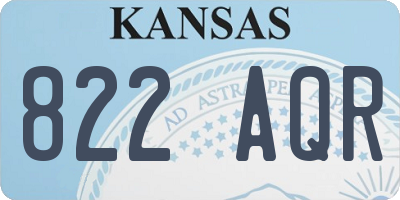 KS license plate 822AQR