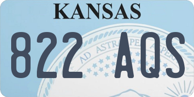 KS license plate 822AQS
