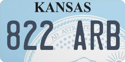 KS license plate 822ARB