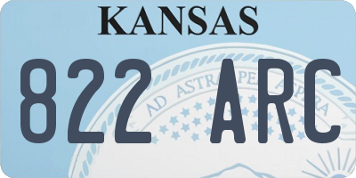 KS license plate 822ARC