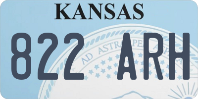 KS license plate 822ARH