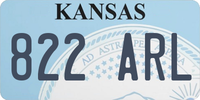 KS license plate 822ARL