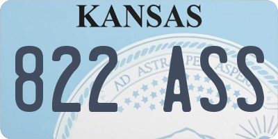 KS license plate 822ASS
